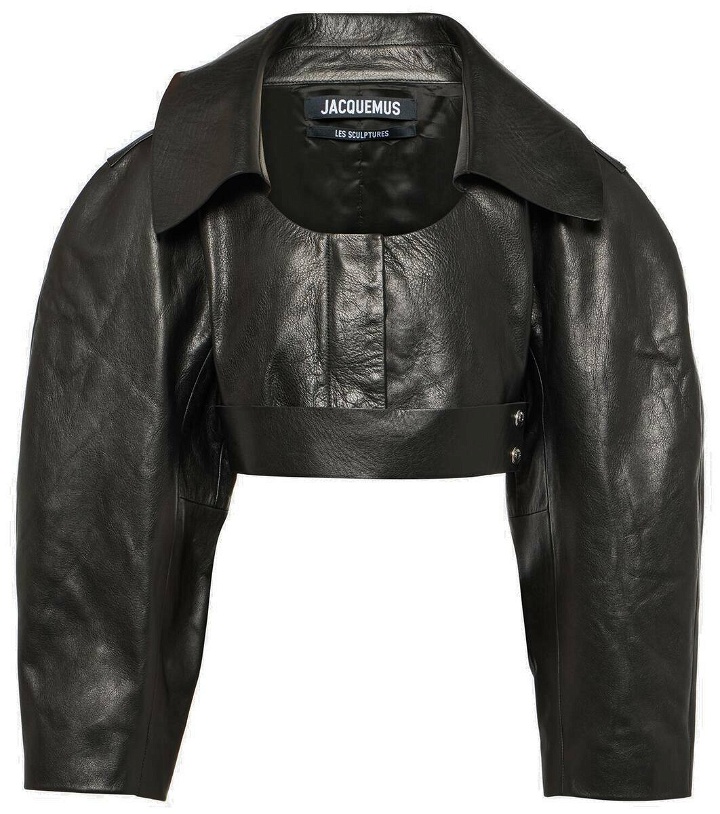 Photo: Jacquemus Obra cropped leather jacket