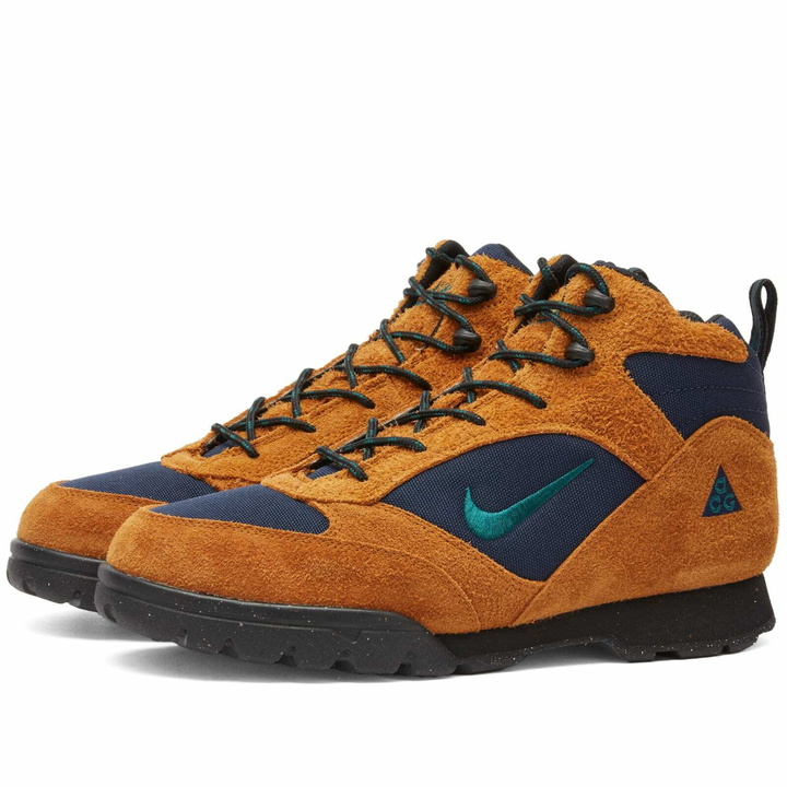 Photo: Nike Men's ACG Torre Mid Sneakers in Burnt Sienna/Dark Atomic Teal