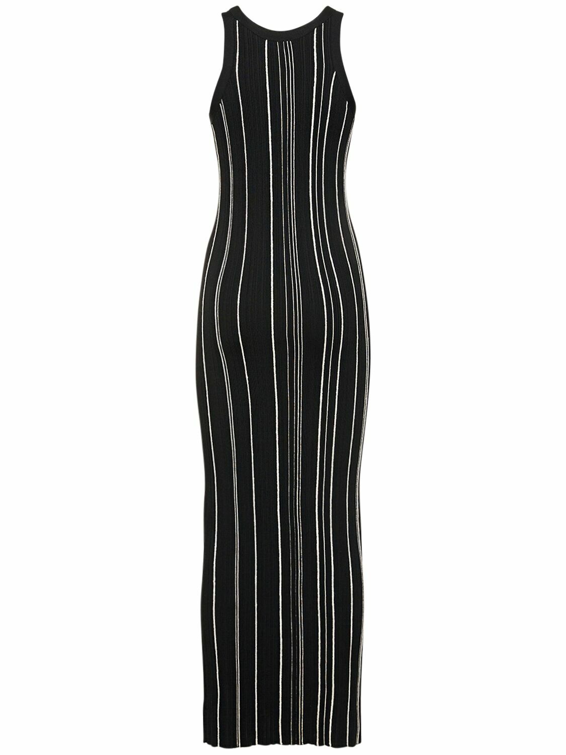 open lace back dress Toteme Curved Rib Tank Fawn