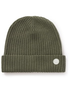 Folk - Hooke Park Patrice Logo-Appliquéd Ribbed Cotton and Wool-Blend Beanie