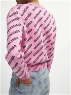 BALENCIAGA - All Over Logo Cotton Blend Sweater