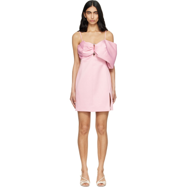 Photo: Marc Jacobs Pink Satin 'Pop J Marc' Bow Minidress