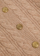 Loveshackfancy Eugenie Wool and Cashmere-blend Cardigan Light Brown
