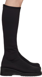 AMOMENTO Black Scuba Long Boots