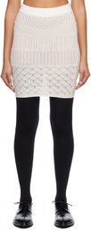 System Off-White Semi-Sheer Midi Skirt