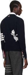 Thom Browne Navy Hector 4-Bar Cardigan