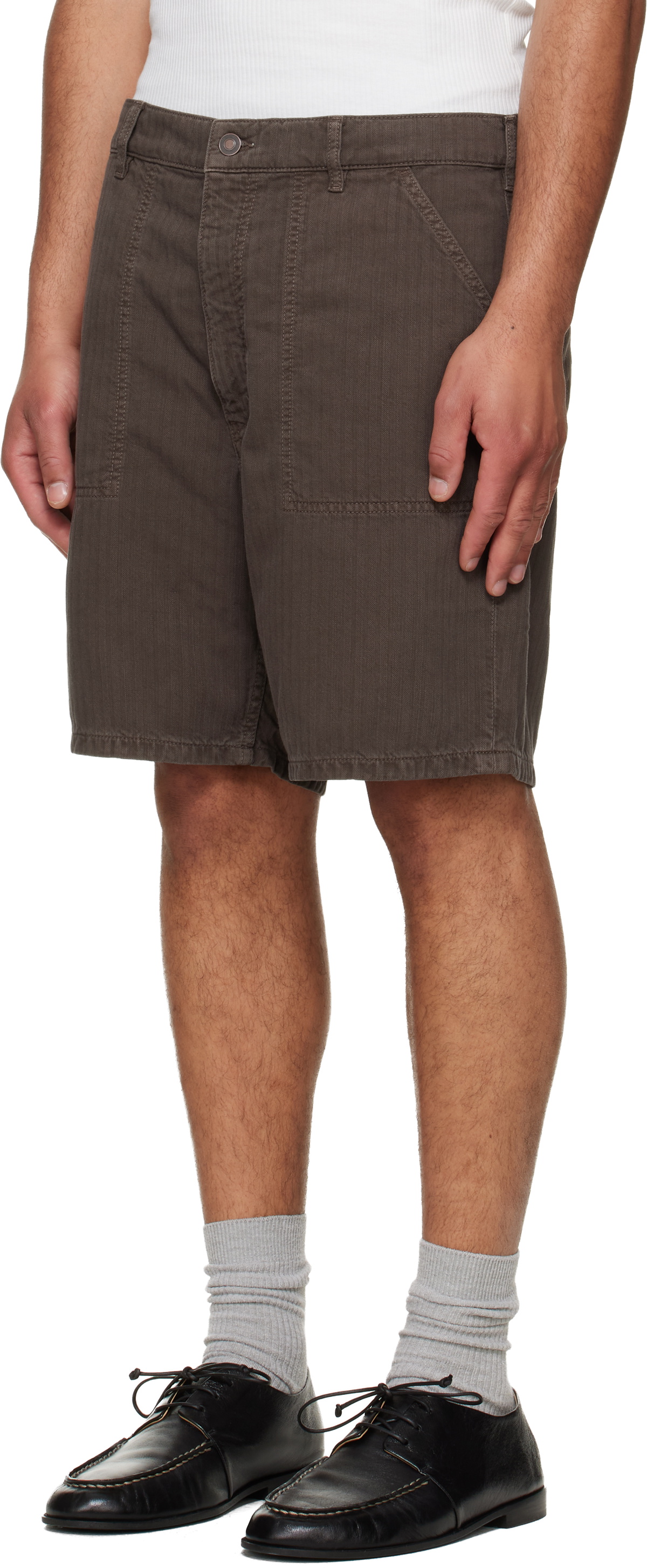 JEANERICA Brown Genua Worker Chino Shorts