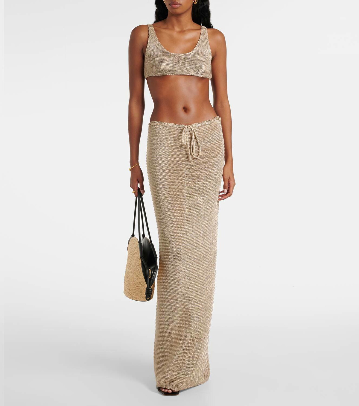 Bananhot Knitted lamé bra top