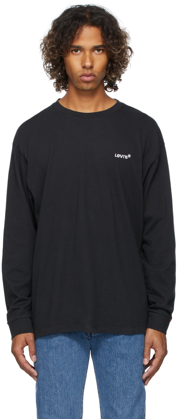 Levi's Men's Logo T-Shirt Large Black Red Short Sleeves 100