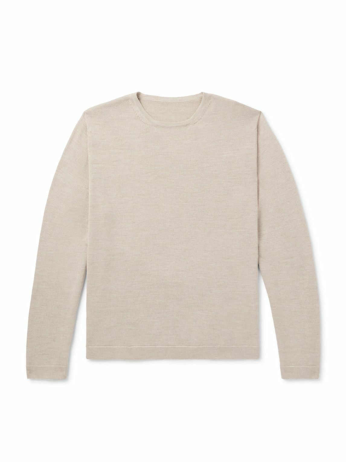 Stòffa - Cotton and Silk-Blend T-Shirt - Neutrals