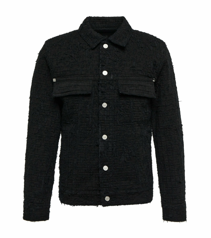 Photo: Givenchy - 4G jacquard distressed denim jacket