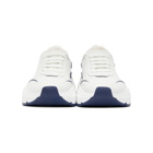 Dolce and Gabbana White and Blue Daymaster Sneakers
