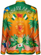 CASABLANCA - Tennis Club Print Silk Shirt