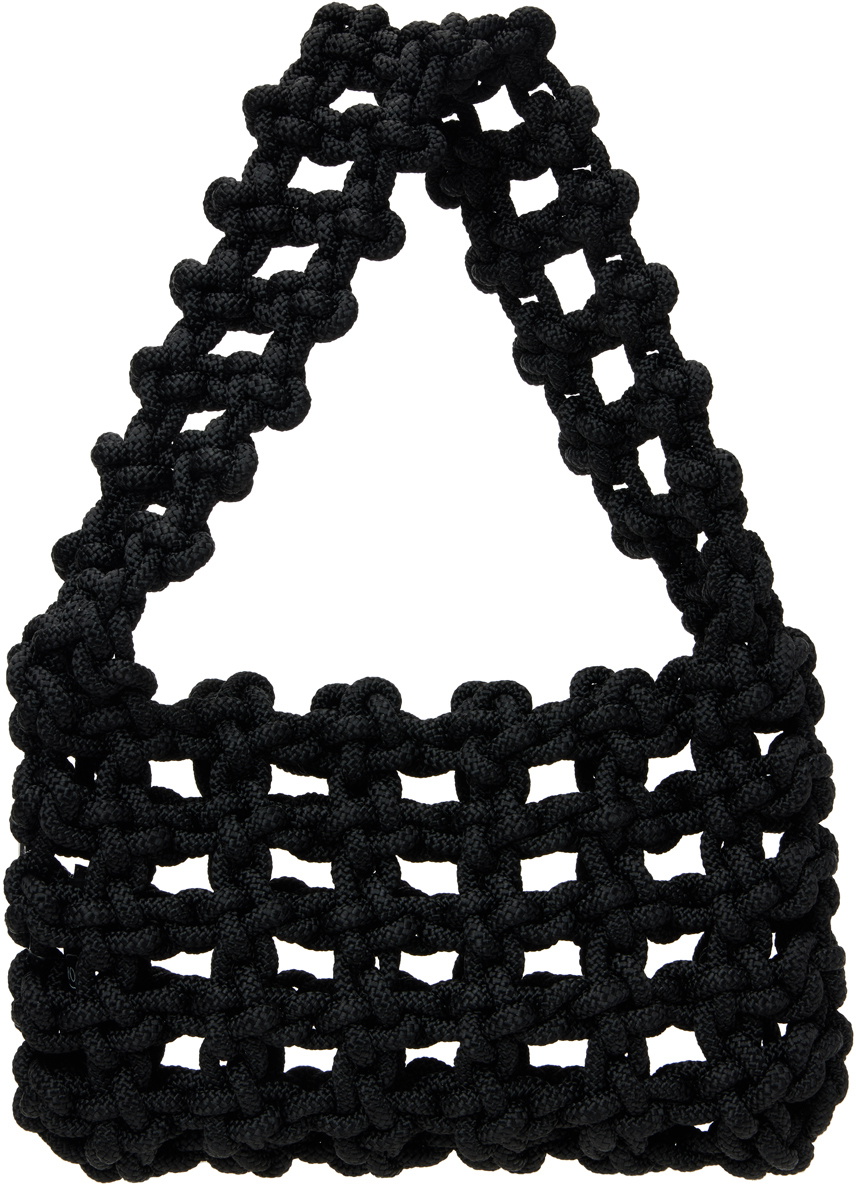 KARA Black Knot Armpit Tote