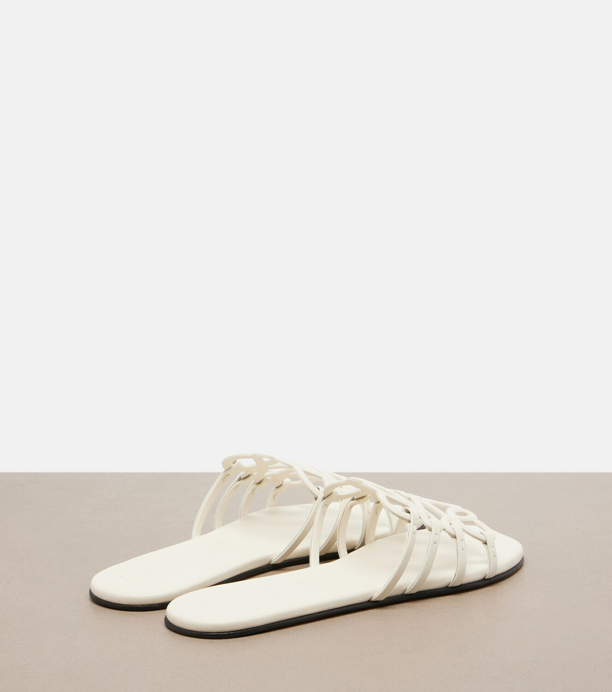 Loewe Petal Anagram leather slides