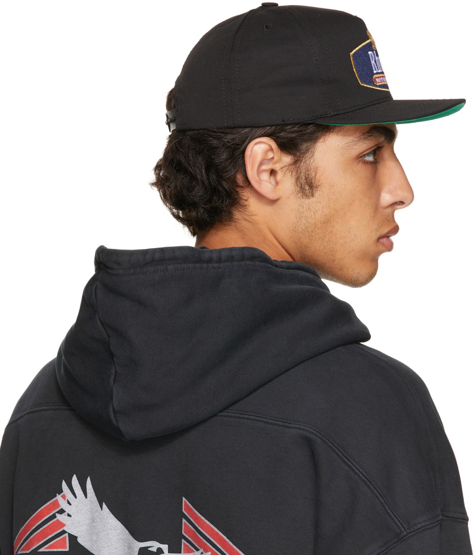 Rhude Racing Cap Rhude Black Racing Crest Cap Rhude