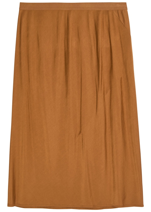 Photo: Rick Owens Lilies Stretch-jersey Knee-length Skirt Tan