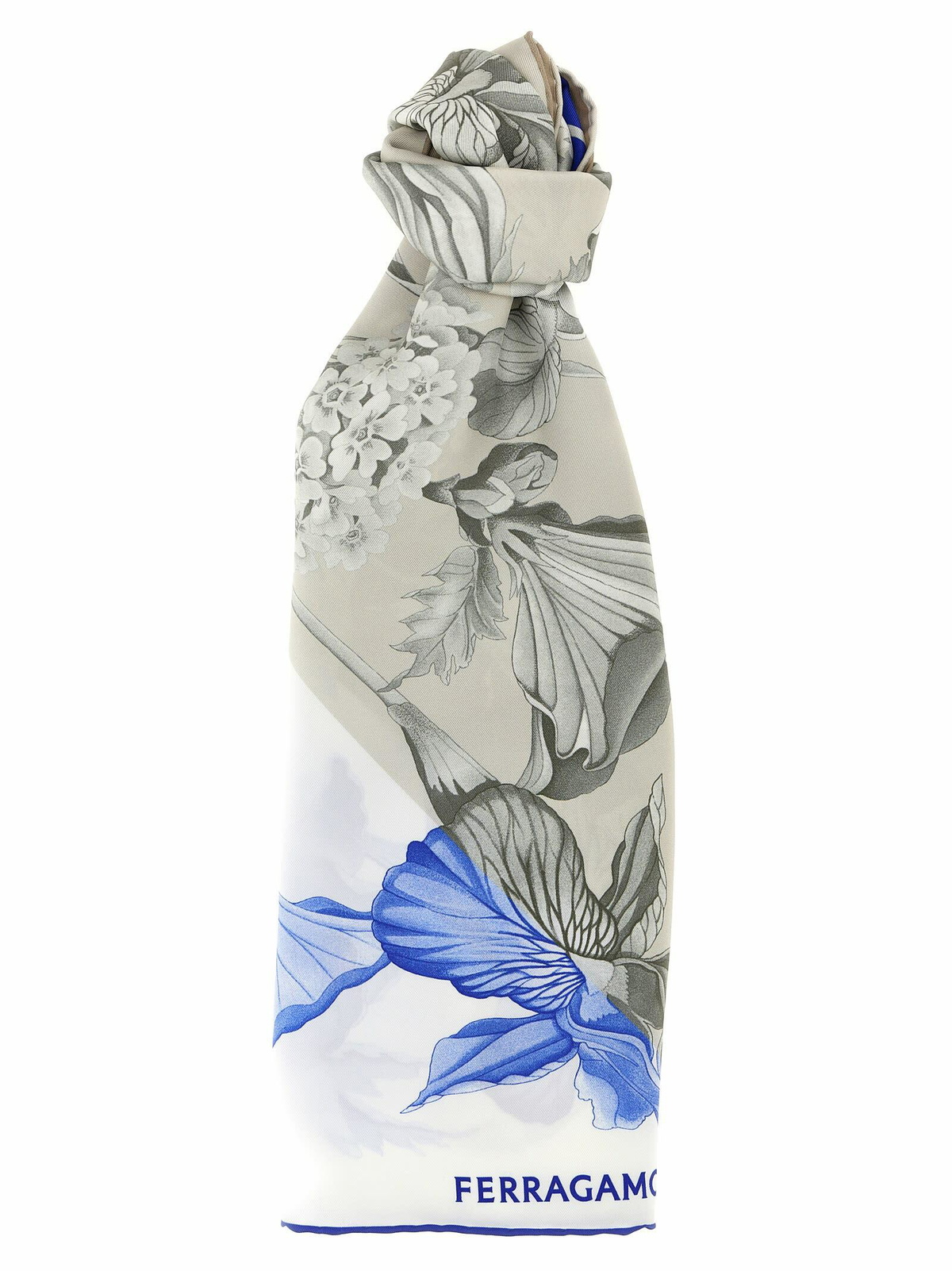 Ferragamo Silk Scarf With Chains Pattern Salvatore Ferragamo