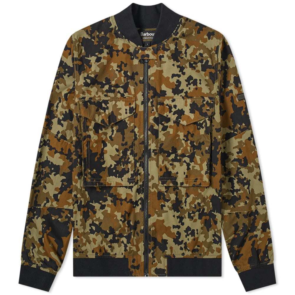 Barbour International Hex Camo Zip Thru