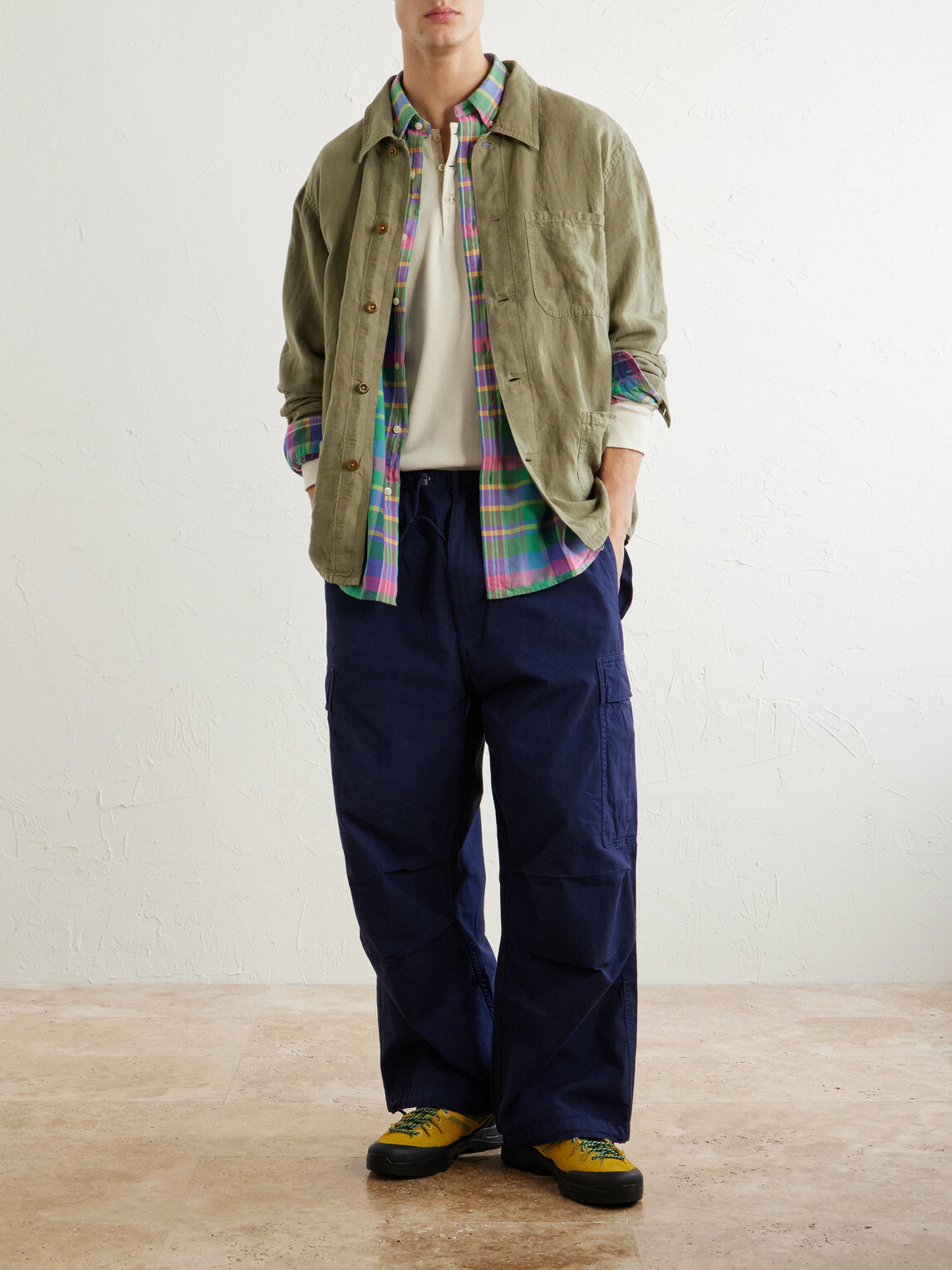Polo Ralph Lauren - Wide-Leg Cotton-Canvas Cargo Trousers - Blue