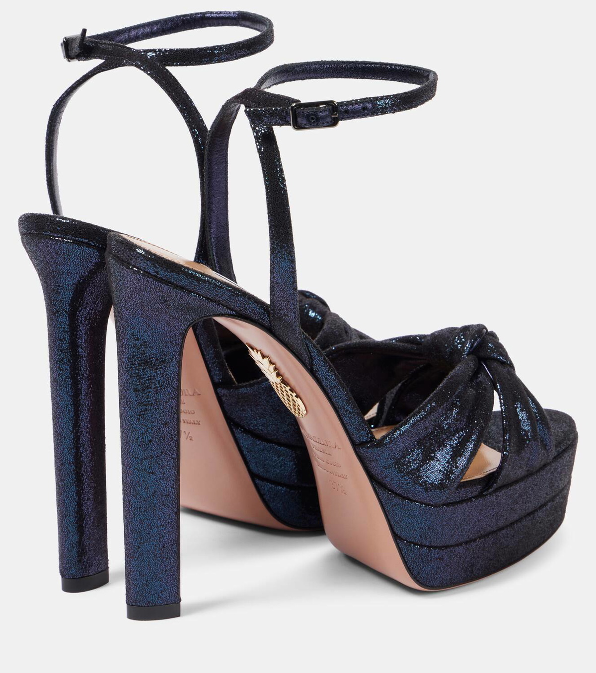 Aquazzura Cupid Plateau 130 satin platform sandals