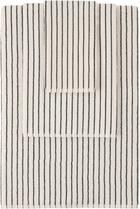 Tekla Green Striped Towel Set, 3 pcs