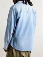 Visvim - Social Sculpture Distressed Denim Western Shirt - Blue