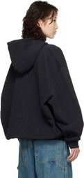 VETEMENTS Black 'Paris' Tourist Zip Up Hoodie