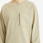 Purple Mountain Observatory Men's Waffle Long Sleeve T-Shirt in Sand