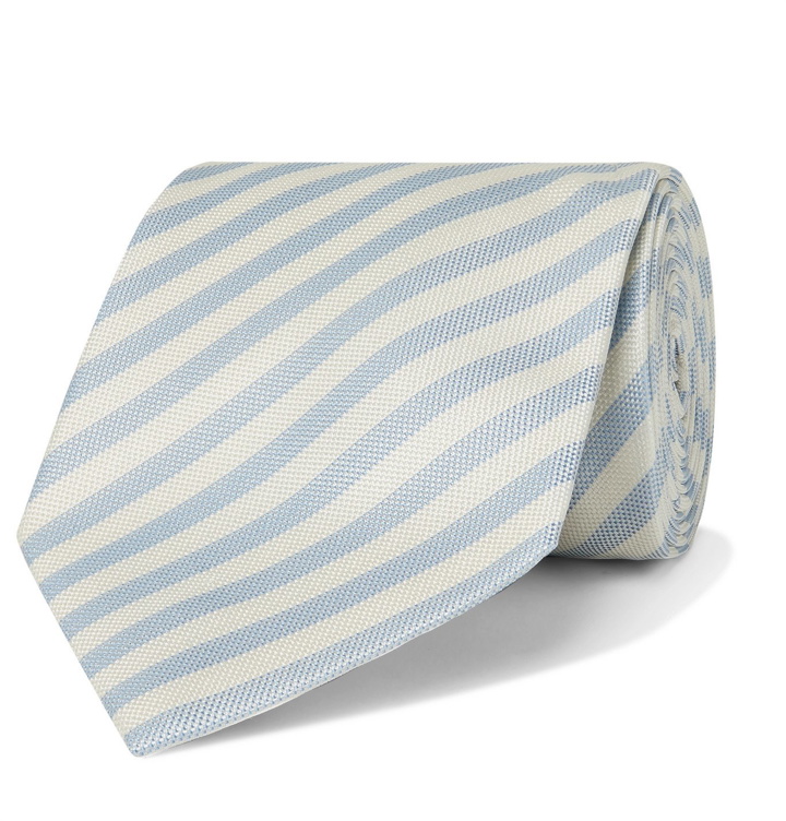 Photo: PAUL SMITH - 8cm Striped Silk Tie - Blue