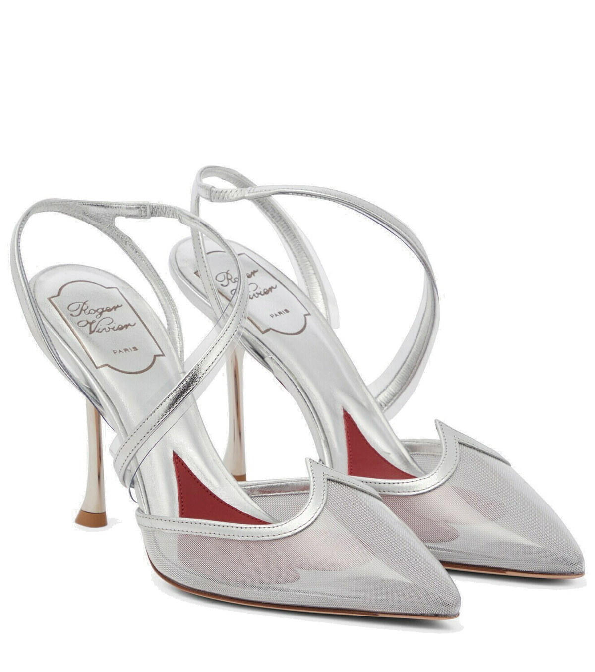 【送料 関税込】ROGER VIVIER I Love Vivier PVC sandals Love Vivier patent leather sandals in beige - Roger Vivier