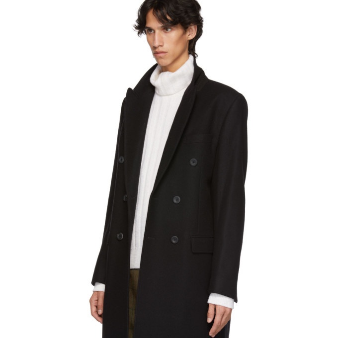 Editions M.R Black Albert Double-Breasted Coat Editions M.R