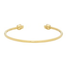 Alexander McQueen Gold Twin Skull Bracelet