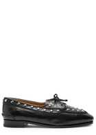 Bally Pathy Studded Glossed Leather Loafers Black