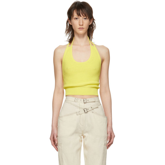 Maryam Nassir Zadeh Yellow Olea Halter Top Maryam Nassir Zadeh