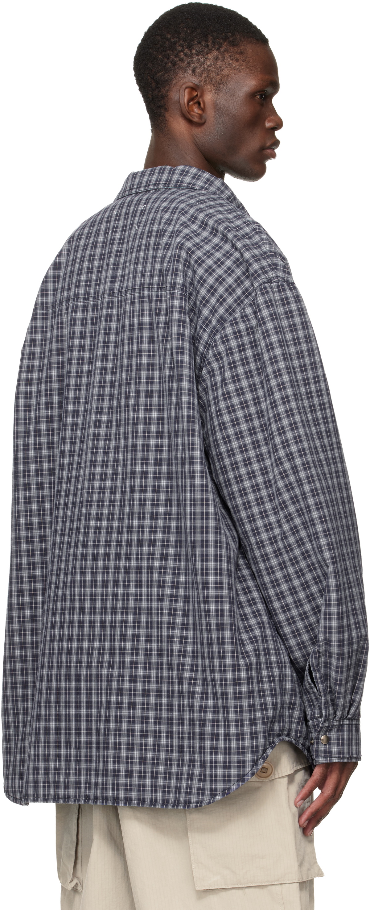 Maison Margiela Blue Padded Reversible Shirt
