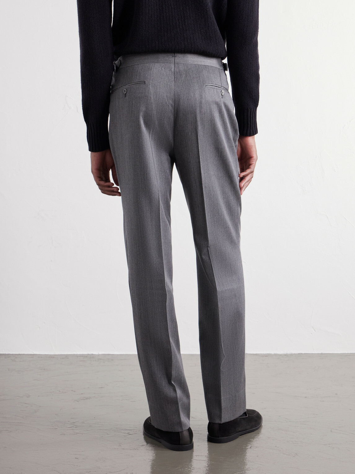 Stòffa - Straight-Leg Wool-Twill Trousers - Gray