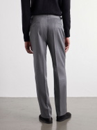 Stòffa - Straight-Leg Wool-Twill Trousers - Gray