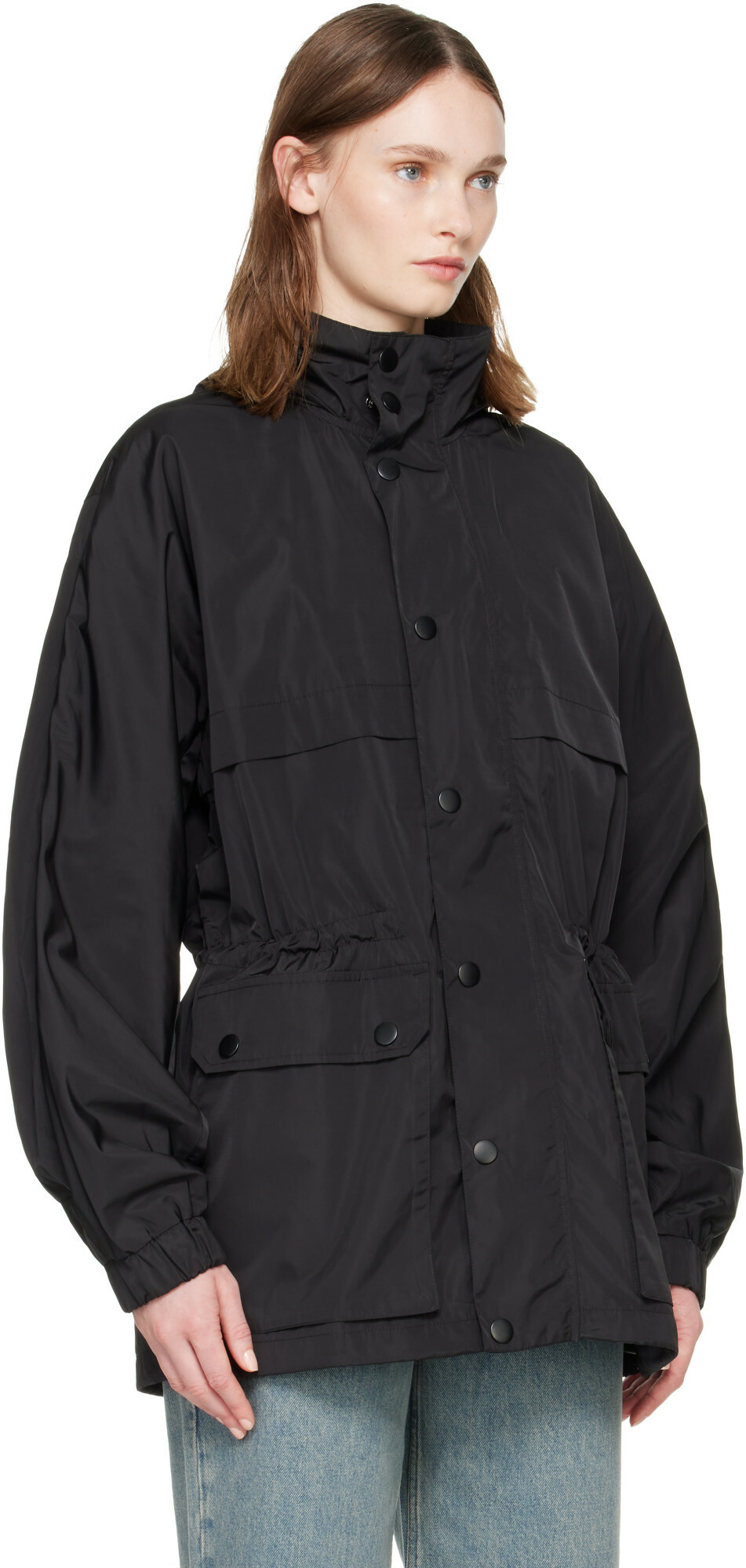 A.P.C. Black Valery Windbreaker Parka Jacket
