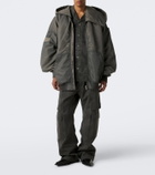 Rick Owens Mountain Hun satin hooded jacket