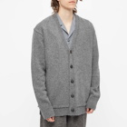 Maison Margiela Men's Insert Cardigan in Medium Grey Melange