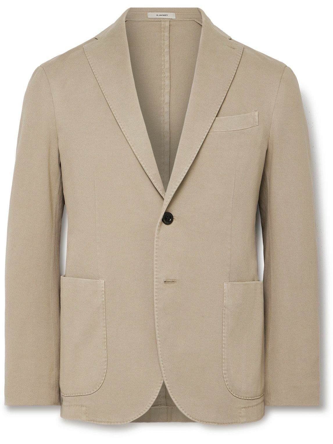 Boglioli - Unstructured Garment-Dyed Stretch-Cotton Twill Suit Jacket ...