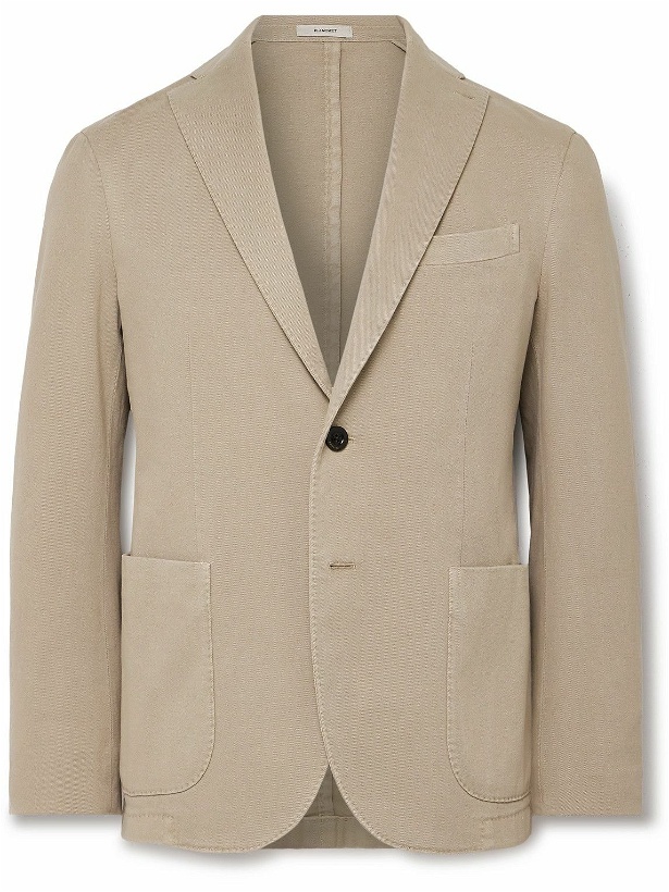 Photo: Boglioli - Unstructured Garment-Dyed Stretch-Cotton Twill Suit Jacket - Neutrals