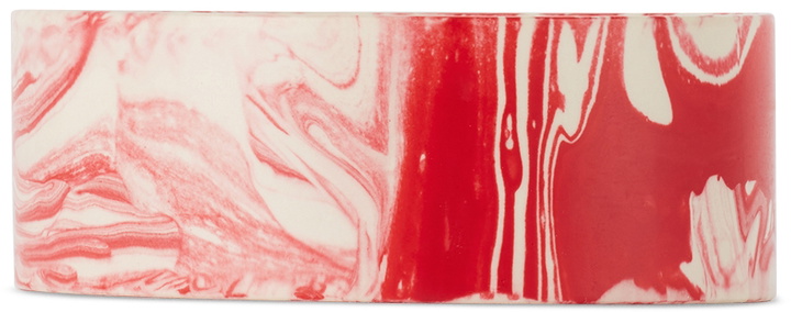 Photo: ÅBEN White & Red Small Poured Bowl