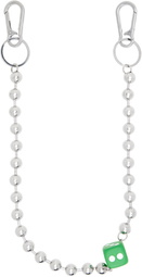 VEERT Silver & Green 'The Ball Dice Wallet Chain' Keychain