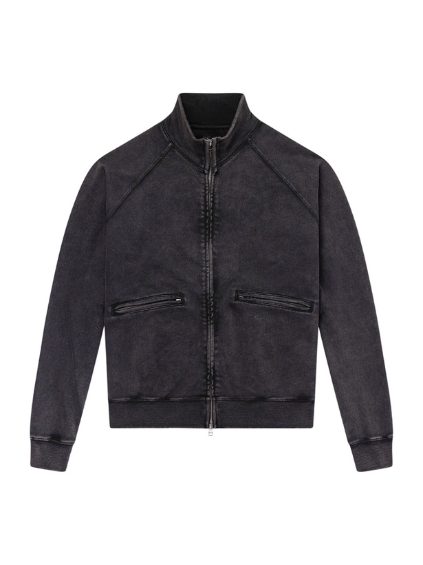 Photo: FrizmWORKS - Cotton-Blend Jersey Zip-Up Sweatshirt - Black