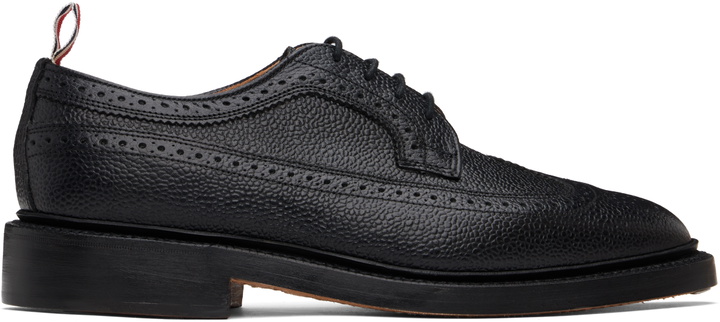 Photo: Thom Browne Black Leather Sole Longwing Derbys