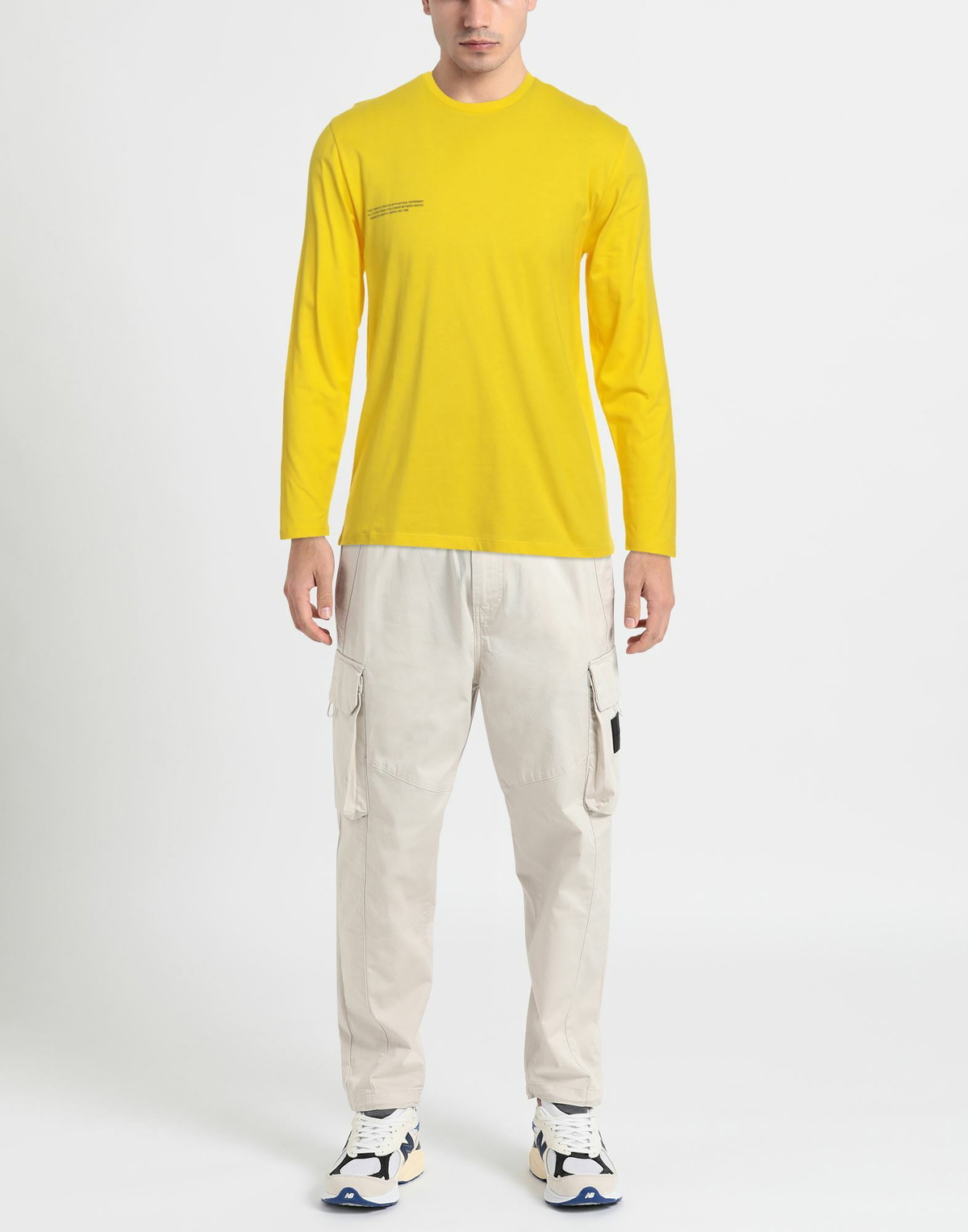 Pangaia Mens T-shirt in Yellow