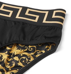 Versace - Logo-Trimmed Swim Briefs - Men - Black