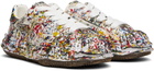 Maison MIHARA YASUHIRO White 'Blakey' OG Sole Sputtering Paint Canvas Sneakers